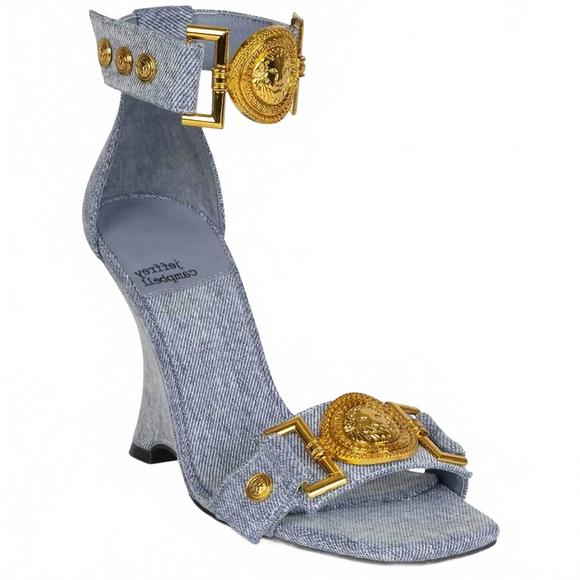 NEW JEFFREY CAMPBELL women's leonite slippers in blue - Picture 1 of 3